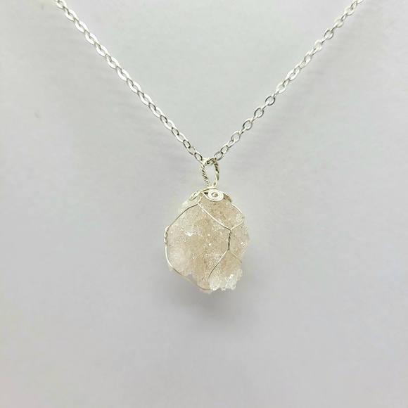 different branches Jewelry - Geode chunk crystal necklace
